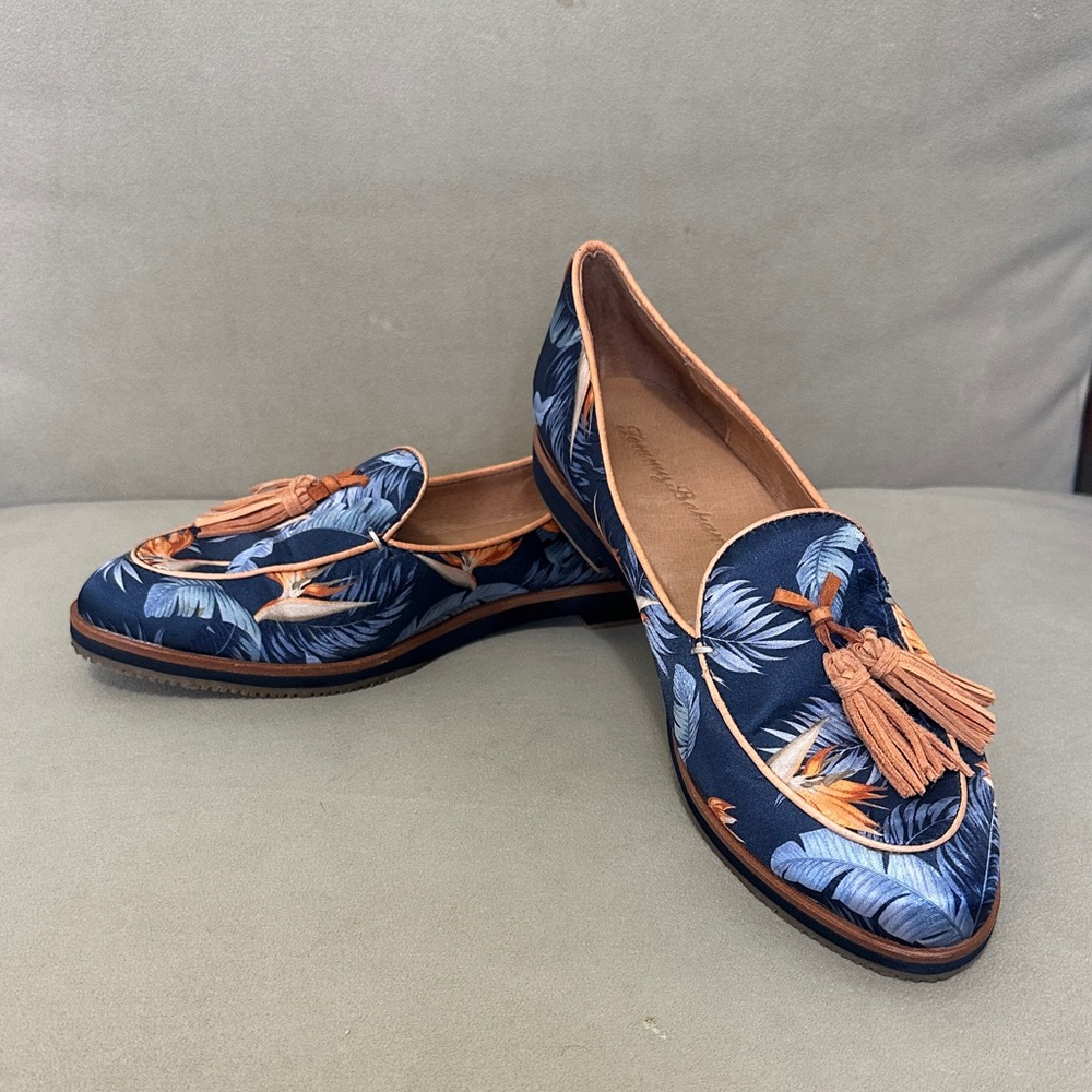 Tommy Bahama Blue and Orange Floral Loafers